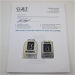 Bobby Clampett's Personal 2005 & 2006 PGA Tour Member Money Clip/Badges