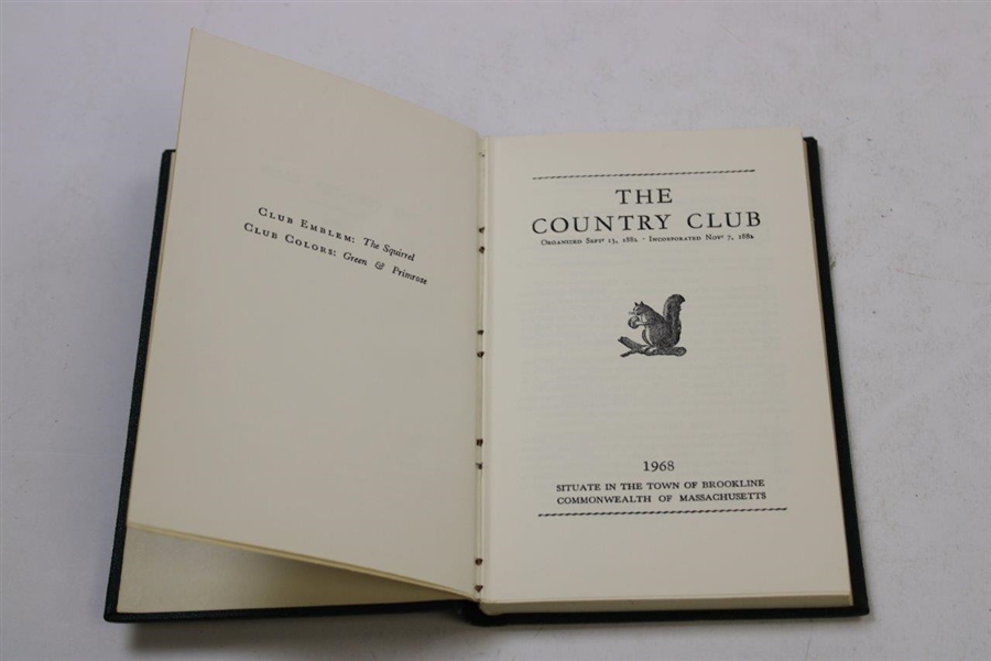 1968 The Country Club at Brookline Hard Cover Club Year Book