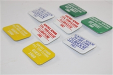 Sam Snead's Suntree Senior P.G.A. Tour Classic Badges - 1980, 1982, 1983, 1984 & 1985
