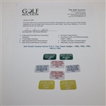 Sam Snead's Suntree Senior P.G.A. Tour Classic Badges - 1980, 1982, 1983, 1984 & 1985