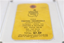 1954 Masters Tournament Sunday 4th Round Ticket #3746