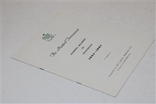 1985 Augusta National 'The Masters Tournament Scoring Records & Statistics' Booklet - Inglish