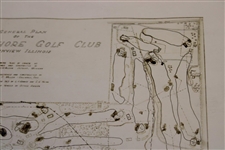 Early 1930's North Shore Golf Club of Glenview, Illinois Course Plan - Wendell Miller Collection