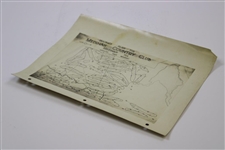 Early 1930's Medinah Country Club of Medinah Ill. Drainage Plan - Wendell Miller Collection
