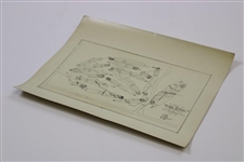 Early 1930's Ridgewood Golf Course of Cleveland, Ohio Drainage Plan - Wendell Miller Collection