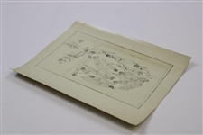 Early 1930's Ridgewood Golf Course of Cleveland, Ohio Drainage Plan - Wendell Miller Collection