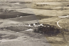 Early 1930's Aerial Photo And 2 Letters Regarding Farm Buildings Of Mr. Nafziger - Wendell Miller Collection