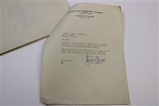Early 1930's Aerial Photo And 2 Letters Regarding Farm Buildings Of Mr. Nafziger - Wendell Miller Collection