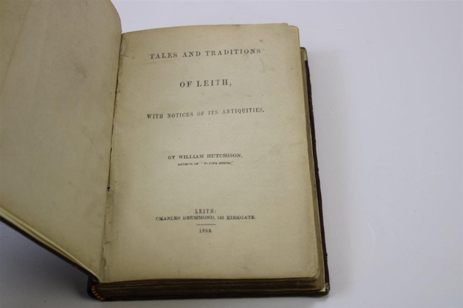 1853 'Tales and Traditions of Leith' Book by William Hutchison