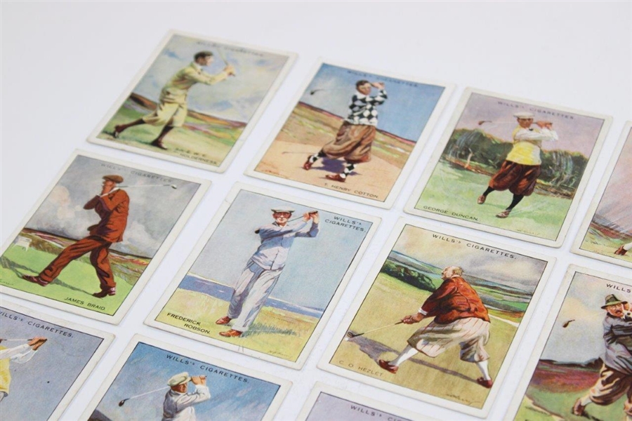 Full Set of Twenty-Five (25) WD & HO Wills Famous Golfers Tobacco Golf Cards