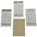 Three (3) Churchman's Cigarette Golf Cards (Hagen x2 & Vardon) with Tait Ogden Card