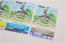 2018 Masters Full Tournament Day Ticket Set - Thursday, Friday, Saturday & Sunday