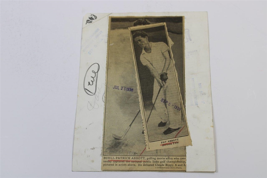 Five (5) Original Photos (One Type 1 & Four Wire) of Pat Abbott - 1936-1942