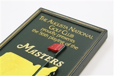 1992 Masters Tournament Wood Relief Plaque Employee Gift w/Records