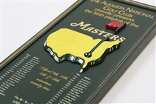 1992 Masters Tournament Wood Relief Plaque Employee Gift w/Records