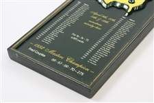 1992 Masters Tournament Wood Relief Plaque Employee Gift w/Records