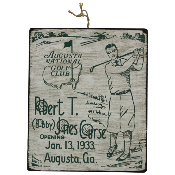 Bobby Jones Commemorative '1933' Course Opening Wooden Sign