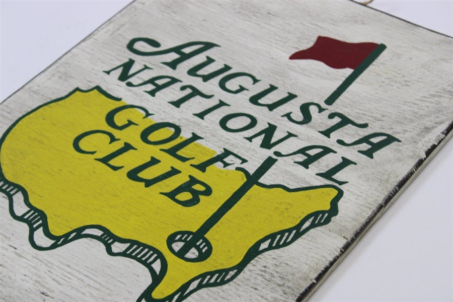Augusta National Golf Club Handcrafted Painted Wooden Sign