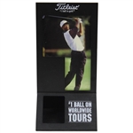 Tiger Woods Titleist #1 Ball On Worldwide Tours Black Ball Stand