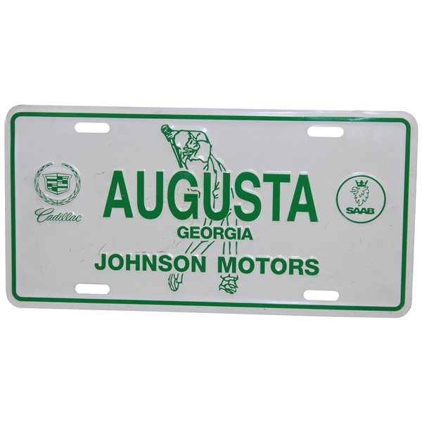 Augusta Georgia Johnson Motors Cadillac Saab Courtesy Car License Plate