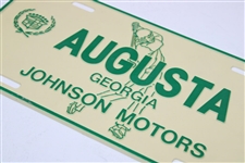 Augusta Georgia Johnson Motors Cadillac Oldsmobile Courtesy Car Plastic License Plate