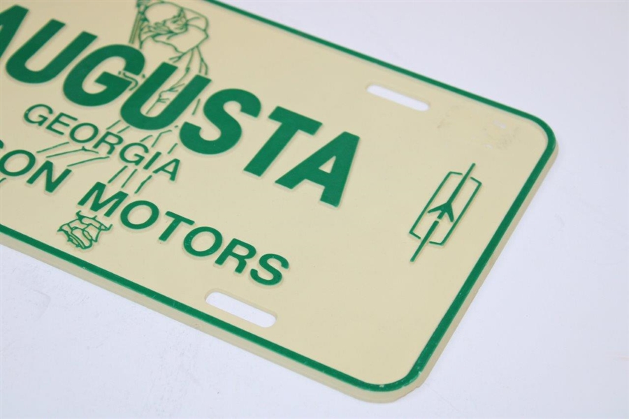 Augusta Georgia Johnson Motors Cadillac Oldsmobile Courtesy Car Plastic License Plate