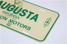 Augusta Georgia Johnson Motors Cadillac Oldsmobile Courtesy Car Plastic License Plate