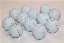 Masters Tournament Cloth Drawstring Shag Bag with 12 ANGC Practice Pro V-1 Golf Balls