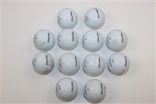 Masters Tournament Cloth Drawstring Shag Bag with 12 ANGC Practice Pro V-1 Golf Balls
