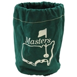 Masters Tournament Cloth Drawstring Shag Bag with 12 ANGC Practice Pro V-1 Golf Balls