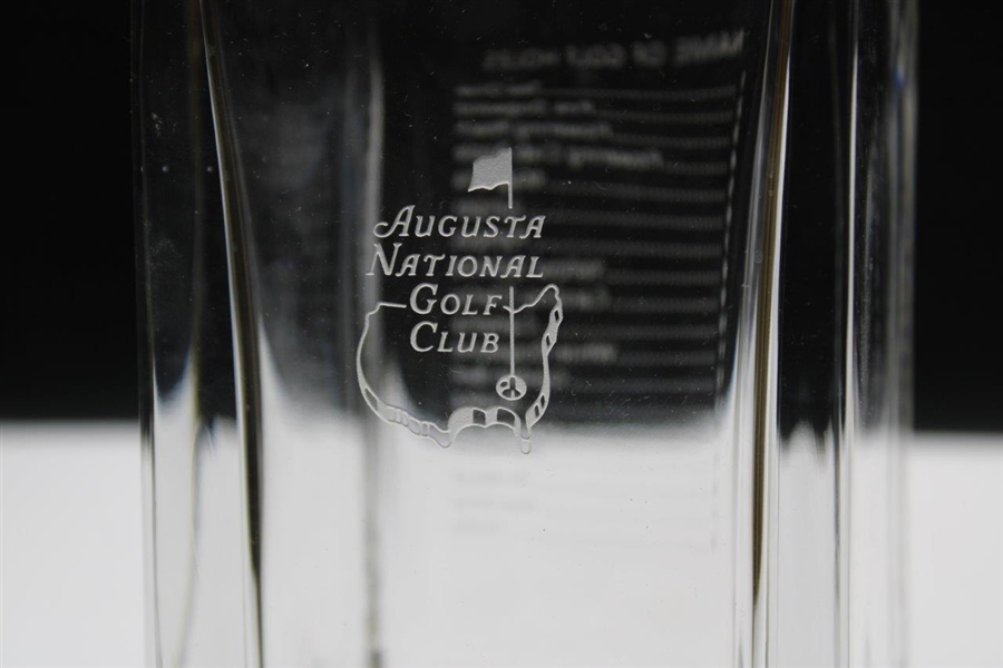 Augusta National Golf Club 'Name of Golf Holes' Glass Decanter w/Stopper in Original Box