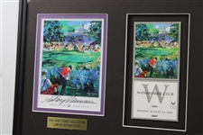 Leroy Neiman Signed Ltd Ed 2000 PGA Championship Ticket Set Presentation - Framed