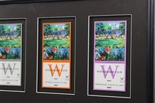 Leroy Neiman Signed Ltd Ed 2000 PGA Championship Ticket Set Presentation - Framed