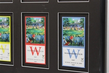 Leroy Neiman Signed Ltd Ed 2000 PGA Championship Ticket Set Presentation - Framed