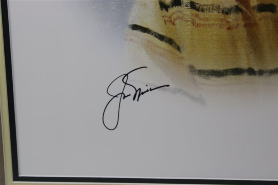 Jack Nicklaus Signed Ltd Ed 386/500 Print Framed by Powler - 2000 Memorial Tournament Program JSA ALOA