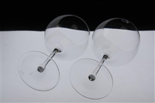 Pair of Augusta National Golf Club Members Logo Red Wine Glasses