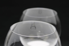 Pair of Augusta National Golf Club Members Logo Red Wine Glasses