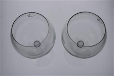 Pair of Augusta National Golf Club Members Logo Red Wine Glasses