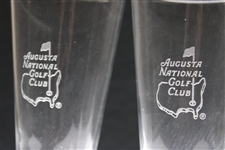 Pair of Augusta National Golf Club Members Logo Pint Beer Glasses 