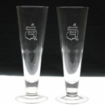 Pair of Augusta National Golf Club Members Logo Pint Beer Glasses 