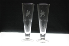 Pair of Augusta National Golf Club Members Logo Pint Beer Glasses 