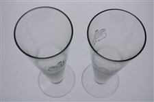 Pair of Augusta National Golf Club Members Logo Pint Beer Glasses 
