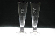 Pair of Augusta National Golf Club Members Logo Pint Beer Glasses 