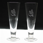 Pair of Augusta National Golf Club Members Logo Pint Beer Glasses 