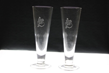 Pair of Augusta National Golf Club Members Logo Pint Beer Glasses 