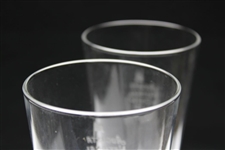 Pair of Augusta National Golf Club Members Logo Pint Beer Glasses 