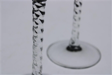 Pair of Augusta National Golf Club Members Logo White Wine Glasses