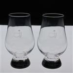 Pair of Augusta National Golf Club Logo Glass Snifters In Box