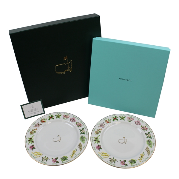 2015 Augusta National Ltd Ed Employee Masters Gift Tiffany & Co Beautification Plates In Box w/Card