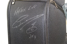 Greg Norman Signed SHARK Logo Black Full Size Datrek Golf Bag - Unused JSA ALOA